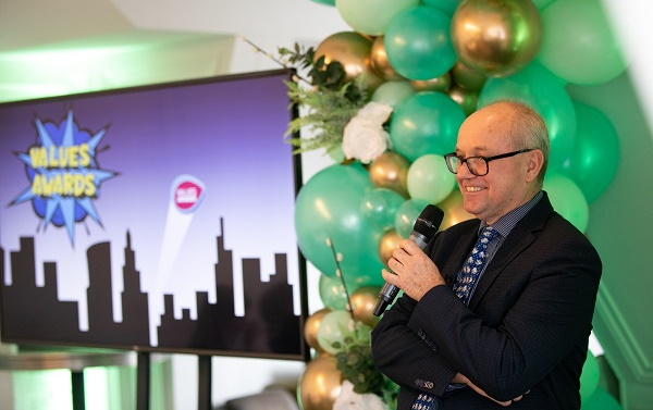 CEO Nick Harris celebrating colleagues at our Values Awards
